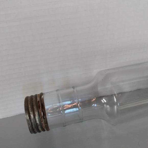 Vintage Clear Glass Rolling Pins Long With Metal Lid - Picture 3 of 5